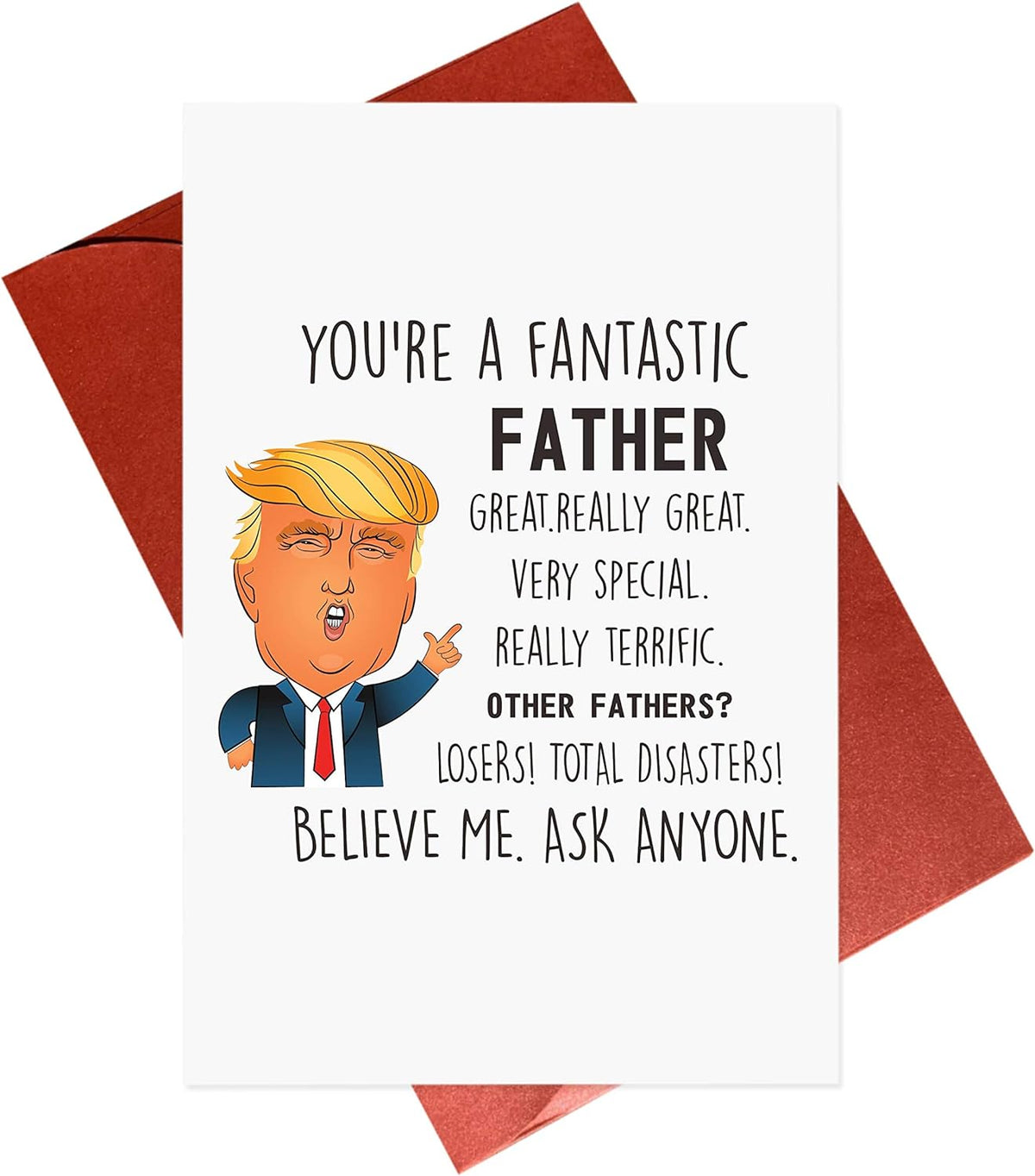 Funny Father'S Day Card,Trump Father,Dad Birthday,Humorous Greeting Cards