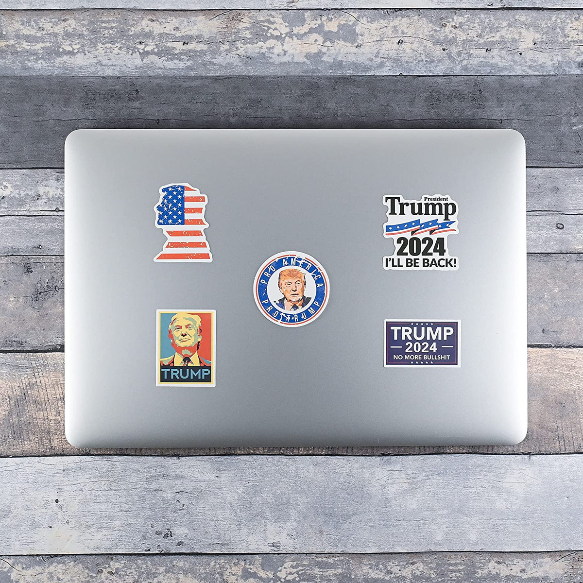 100 Pack Donald Trump 2025 Stickers (Large Size), Bumper Sticker, Trum RWB Zone