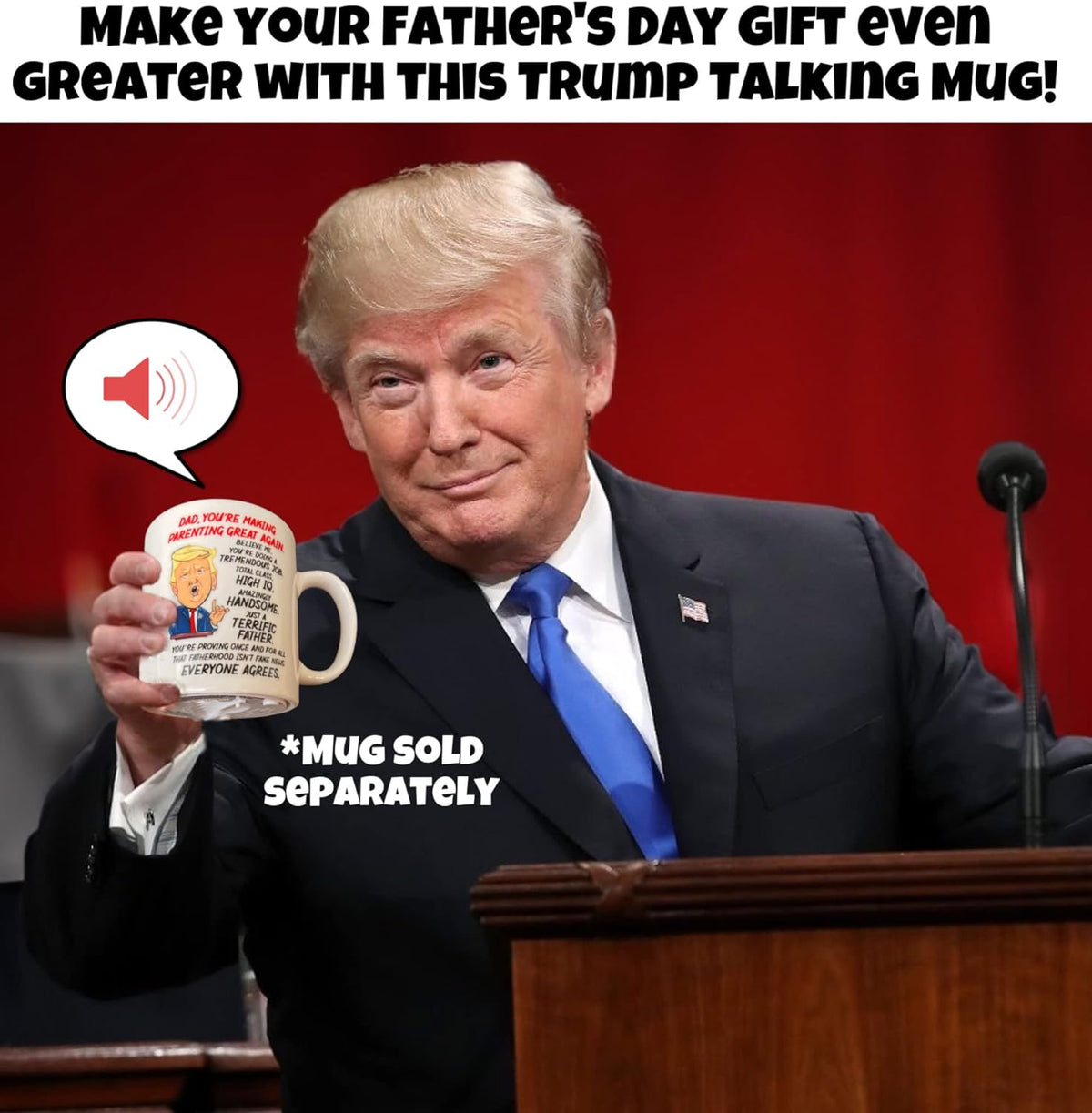 Talking Donald Trump Fathers Day Card, Happy Fathers Day Card, Funny F ...