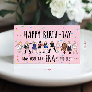 Funny Birthday Card Styles- Singer Era Foldable Style - Great Sweet Birthday Gifts for Women Girls Her Him Men for Fans - Includes 4.5X6.5 Birthday Card with Envelope Mother'S Day Nurse Gift Graduation Gift