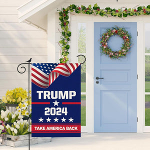 Donald Trump 2024 Take America Back Decorative Garden Flag Double Sided 12 X 18 Inch outside Yard Lawn Decor