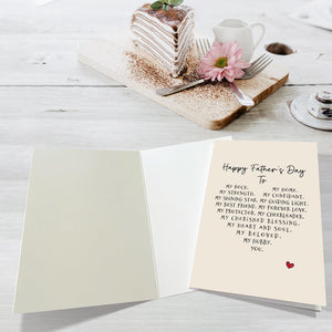 Romantic Poem Father'S Day Card for Husband, Sweet Husband Fathers Day Card from Wife, Happy Father'S Day to My Dear Hubby