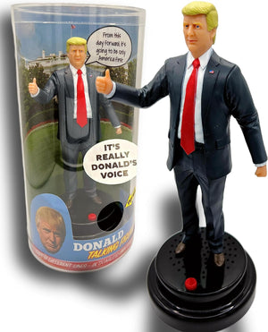 Talking Donald Trump Figure - Says 17 Lines in Trump'S REAL Voice, Donald Trump Gifts for Men, Funny Trump Gifts, Trump 2024, USA Trump Bobblehead, Political Gifts for Desk, USA Funny