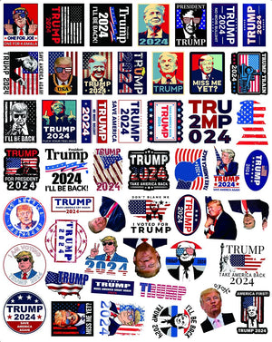 100 Pack Donald Trump 2024 Stickers (Large Size), Bumper Sticker, Trump Decal for Laptop, Phone, Car, Water Bottle