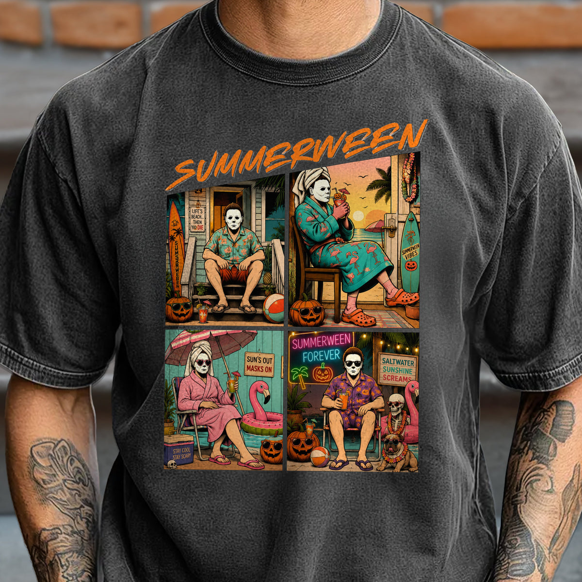 Funny Summerween Comfort Shirt - Spooky Summer Beach Vacation Shirt Gift LM32 669477