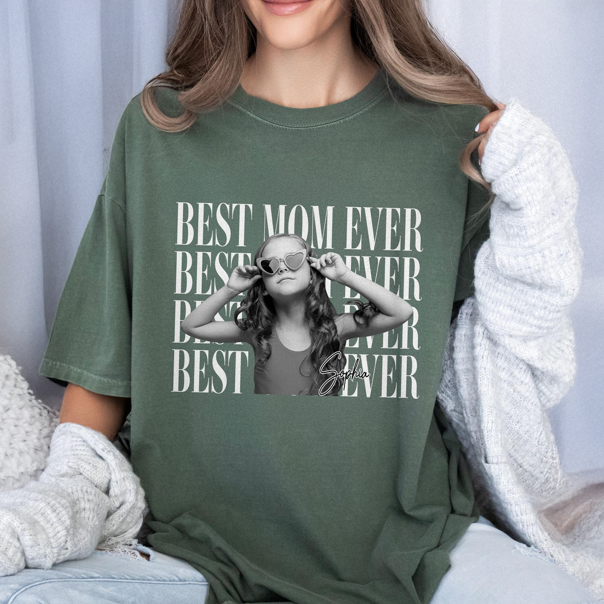 Personalized Vintage Photo Best Dad Mom Ever Comfort Shirt HA75 921276