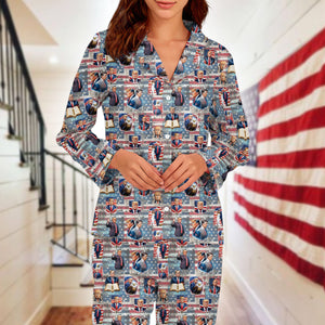 Funny Trump Pajamas with Multiple Cartoon Options - MAGA Style LM32 63965