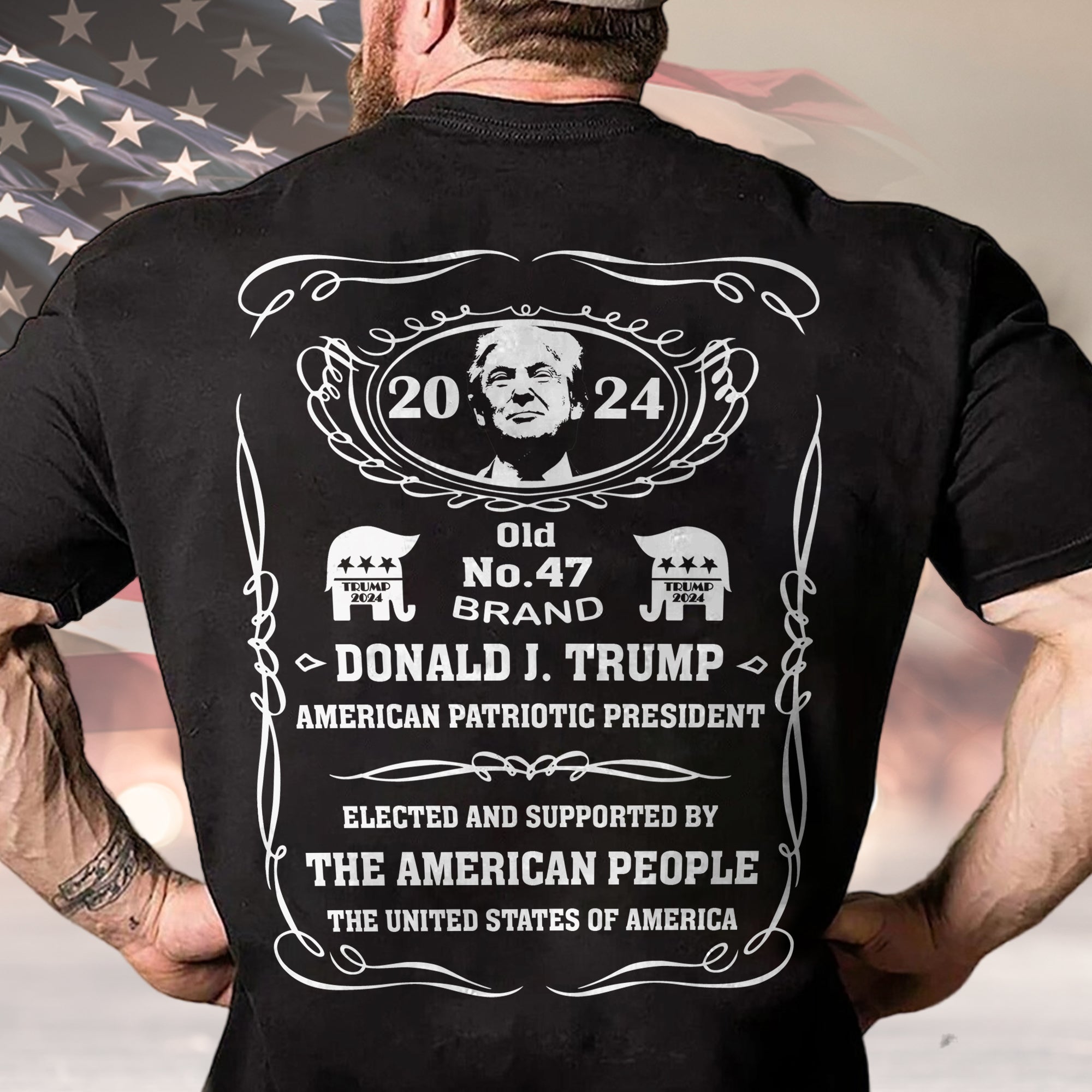 Donald J. Trump American Patriotic President Back Shirt HA75 64074