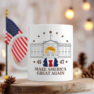 47th President Trump Make America Great Again White Mug LM32 65041