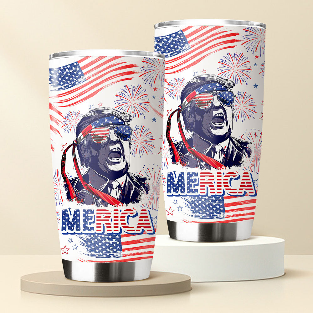 Independence Day American Trump Fat Tumbler Personalized Gift HO82 N304 62574