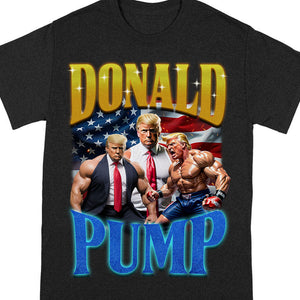 Donald Pump Signature With Retro Style Dark Shirt TA29 62468