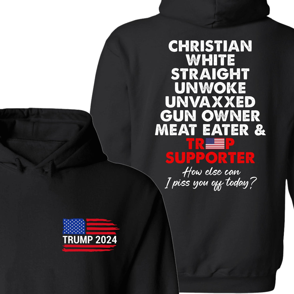 Trump Supporter Tees | Donald Trump Homage Shirt | Donald Trump Fan Front & Back Shirt C916 - 64355