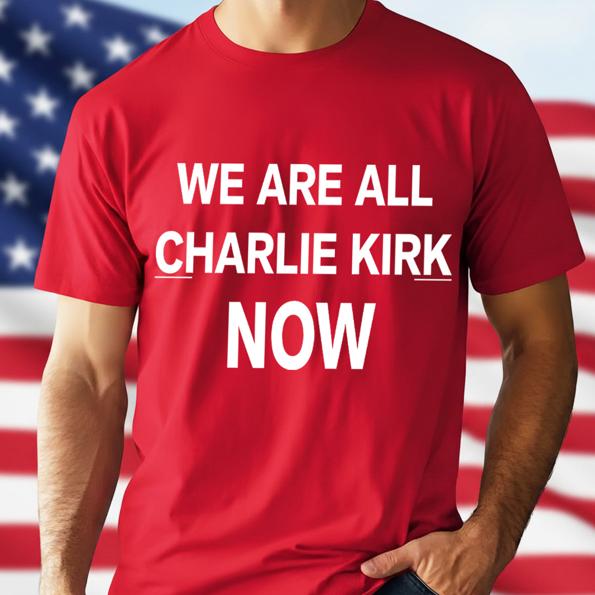 We Are All Charlie Kirk Now Memorial Dark Shirt LM32 65703