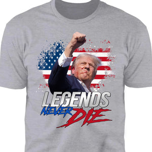 Trump Legends Never D** | Trump Fight 2024 Shirt Pennsylvania Rally | Shirt Dark C1116 - GOP