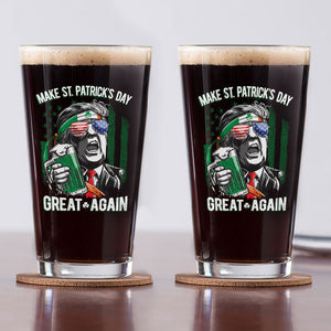 Trump Make St Patrick's Day Great Again Beer Glass LM32 65113