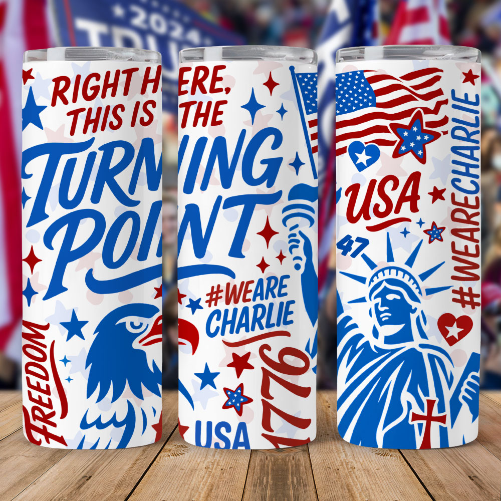 This Is Turning Point - Charlie Kirk Skinny Tumbler HO82 66010
