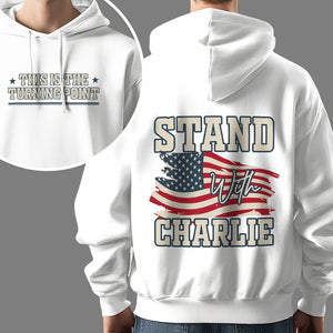 Justice For Charlie Kirk - This Is The Turning Point Back And Front Bright Tee LM32 65553