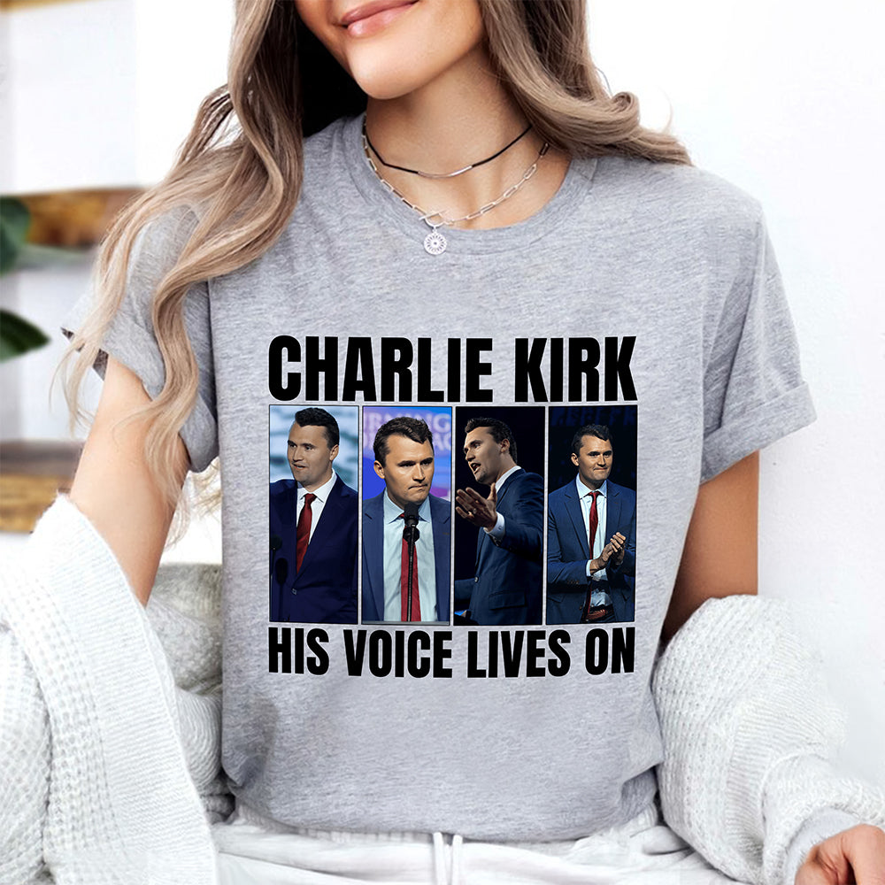 Charlie Kirk His Voice Lives On Bright Shirt HO82 65898