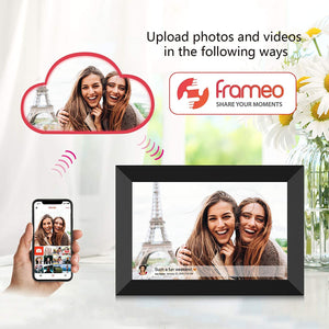 FRAMEO 10.1 Inch Smart Wifi Digital Photo Frame 1280X800 IPS LCD Touch Screen, Auto-Rotate Portrait and Landscape, Built in 32GB Memory, Share Moments Instantly via Frameo App from Anywhere