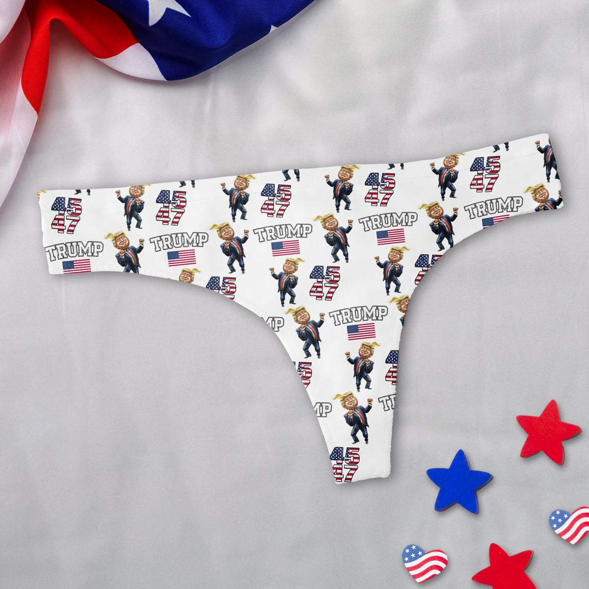 Patriotic Trump 2024 45th & 47th President's Legacy MAGA Underwear for Women HA75 67176