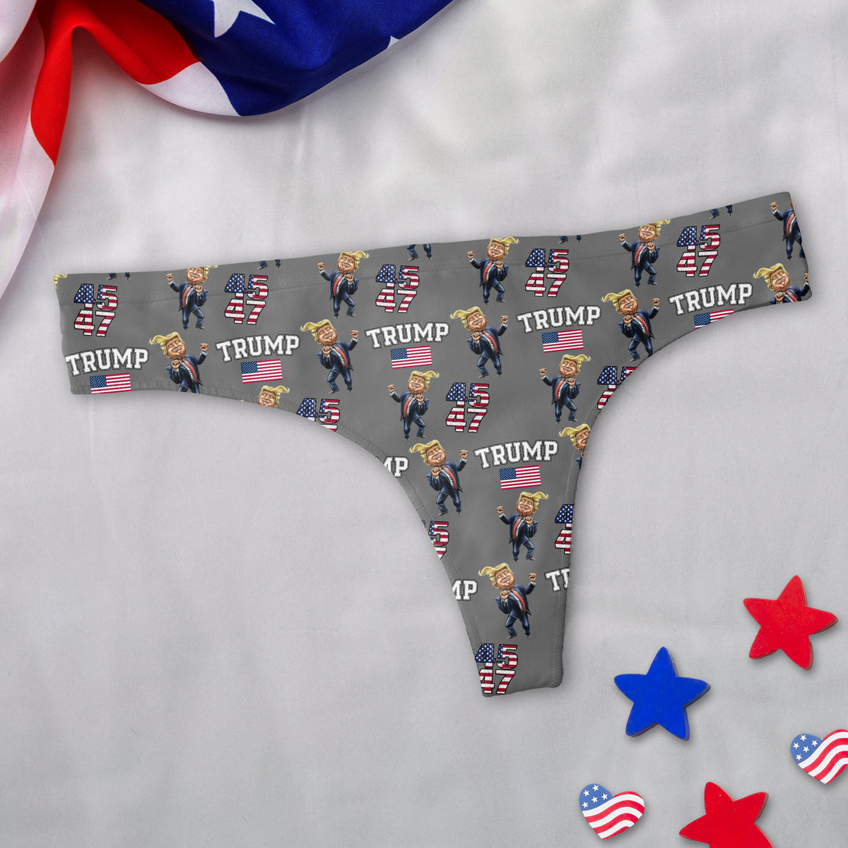 Patriotic Trump 2024 45th & 47th President's Legacy MAGA Underwear for Women HA75 67176