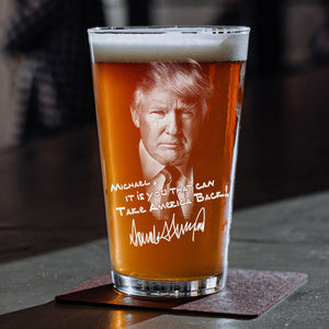 Custom Name Donald Trump Take America Back Print Beer Glass N304 62594