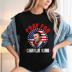 Pray for Charlie Kirk Dark Shirt HA75 64448