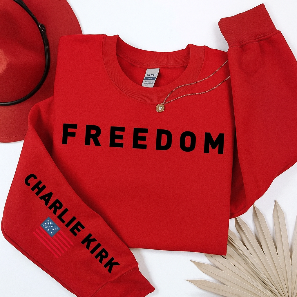 Charlie Kirk Freedom Sleeve Printed Sweatshirt TH10 64541