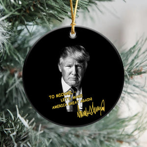 Custom Name Let's Make America Great Again Trump Ceramic Ornament HA75 63020