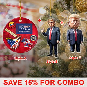 Trump 45 47 Keep America Great Ceramic Ornament HA75 63306