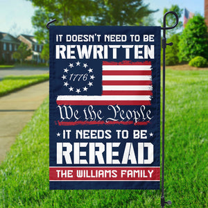 Custom Name 250 Years of American Flag We The People Patriotic Garden Flag Gift for Family HO82 894794