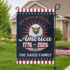 Personalized Gift 250 Years Of Freem Patriotic Garden Flag LM32 895339