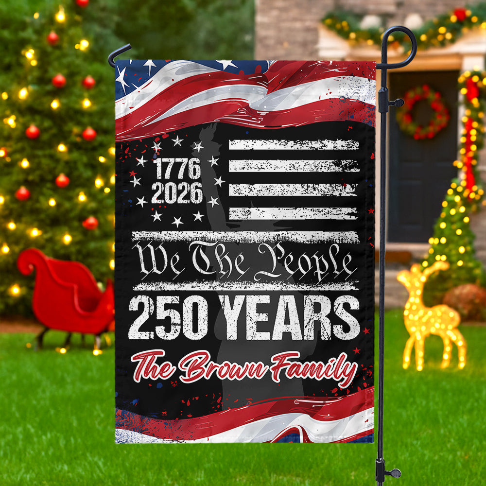 Custom 250 Years USA 250th Birthday 1776-2026 Eagle Garden Flag Gift for Family HO82 894618
