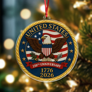 USA 250th Anniversary Eagle USA Flag Acrylic Ornaments Patriotic Gifts For Christmas CH07 899208