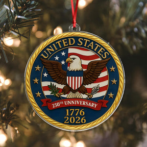 USA 250th Anniversary Eagle USA Flag Acrylic Ornaments Patriotic Gifts For Christmas CH07 899208