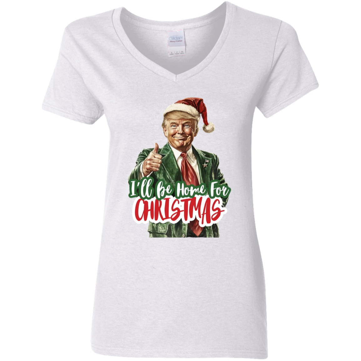 I'll Be Home for Christmas Shirt, Christmas Donald Trump Shirt HA75 63772