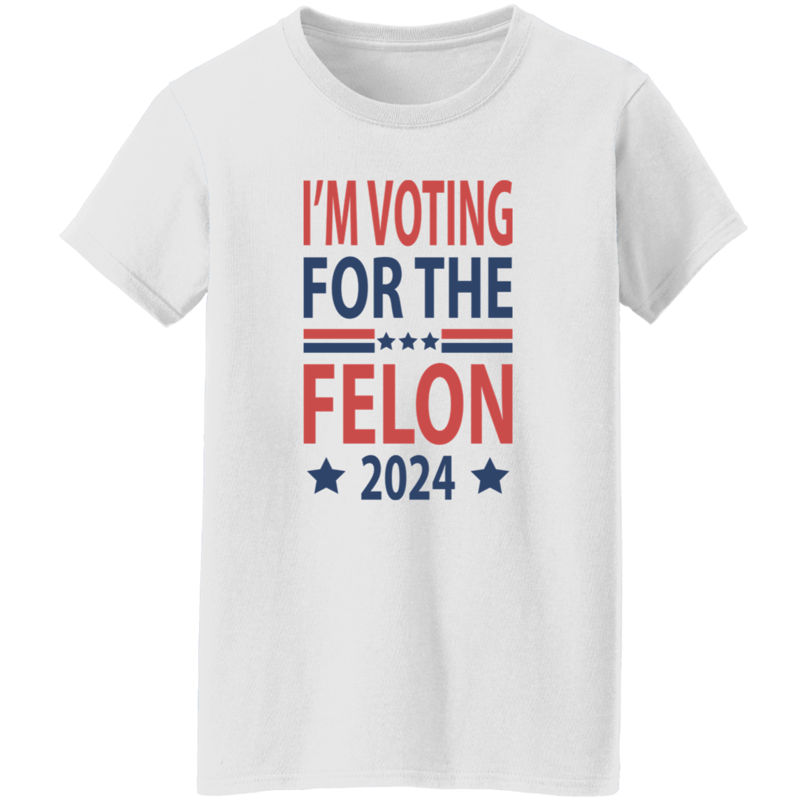 Independence Day I'm Voting For The Felon President Trump 2024 Bright Shirt HO82 62664
