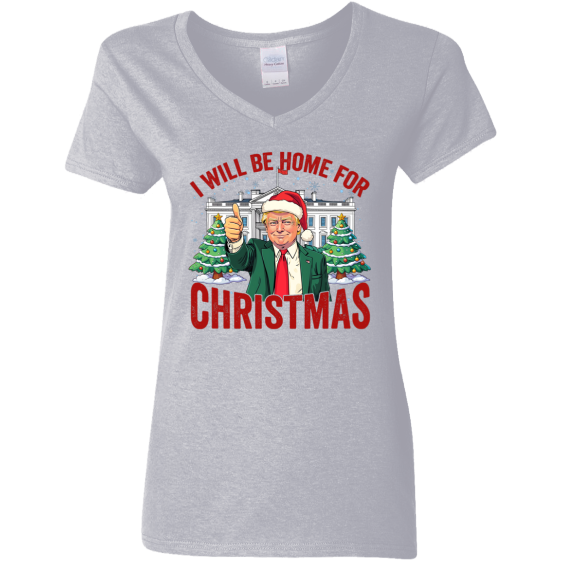 Trump I'll Be Home for Christmas, Humorous Trump Christmas Shirt HA75 63746