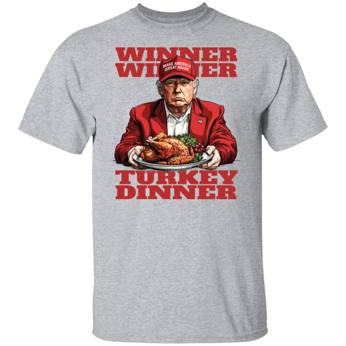 Make America Great Again with Trump Turkey Dinner Bright Shirt LM32 63889