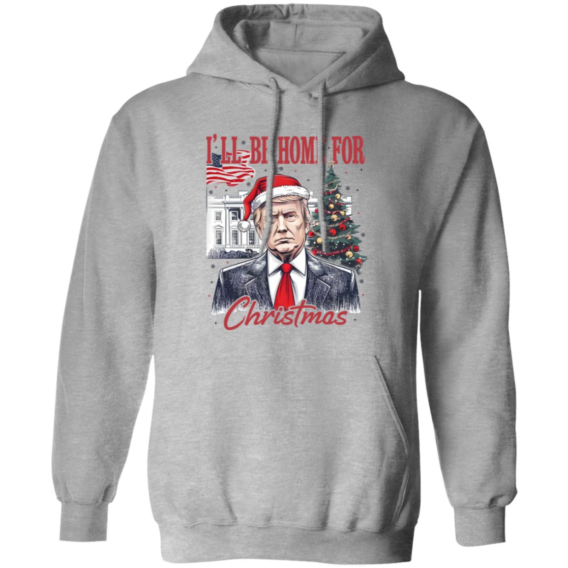 Trump I'll Be Home for Christmas, Humorous Trump Christmas Shirt HA75 63660