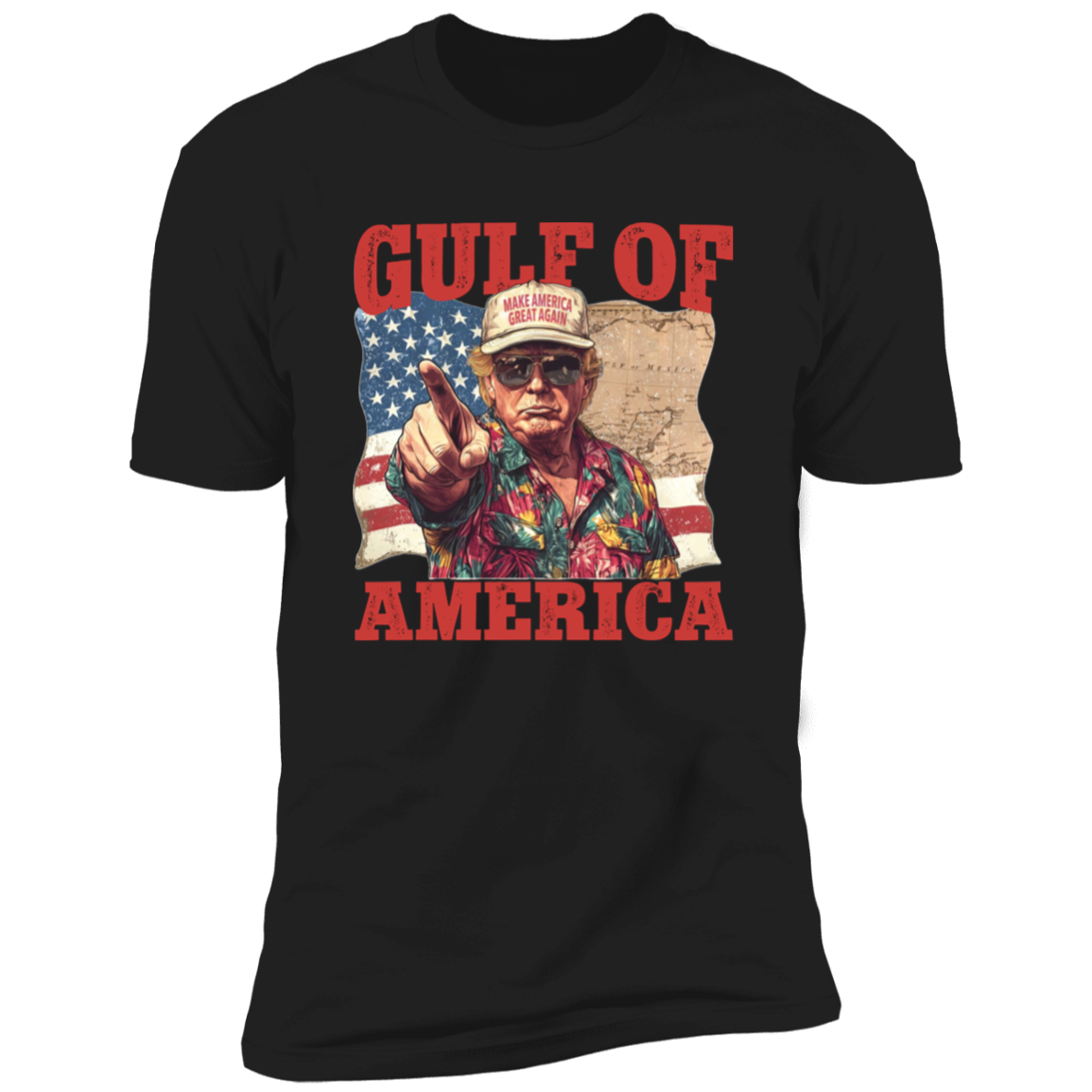 Gulf of Mexico to Gulf of America, President Trump Gulf of America Dark Shirt HA75 64334
