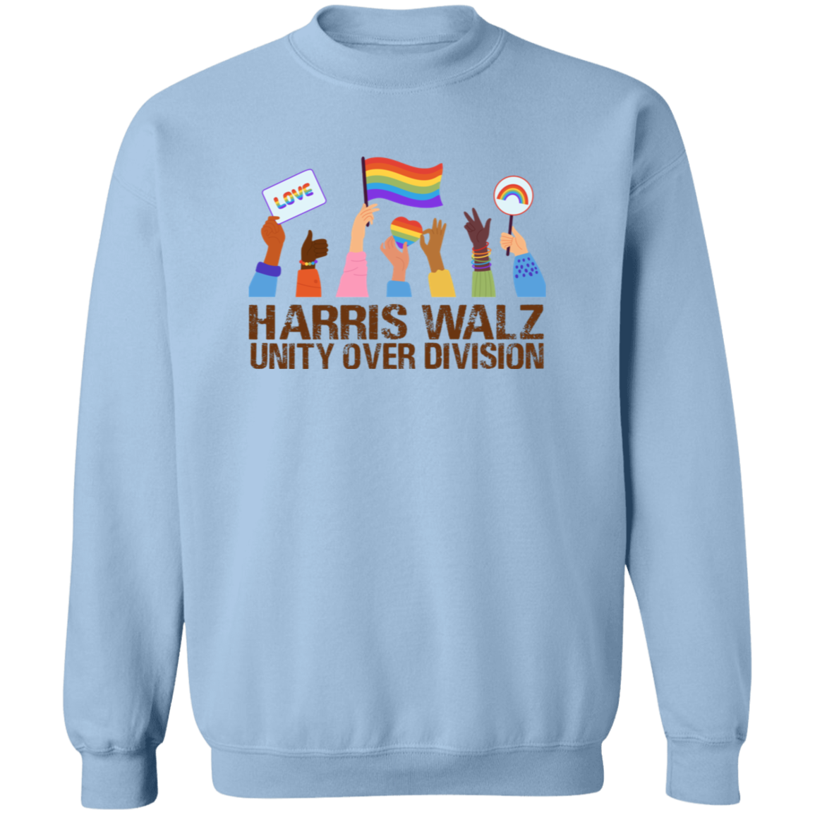 Harris Walz Unity Over Division Election 2024 Bright Shirt HA75 63460