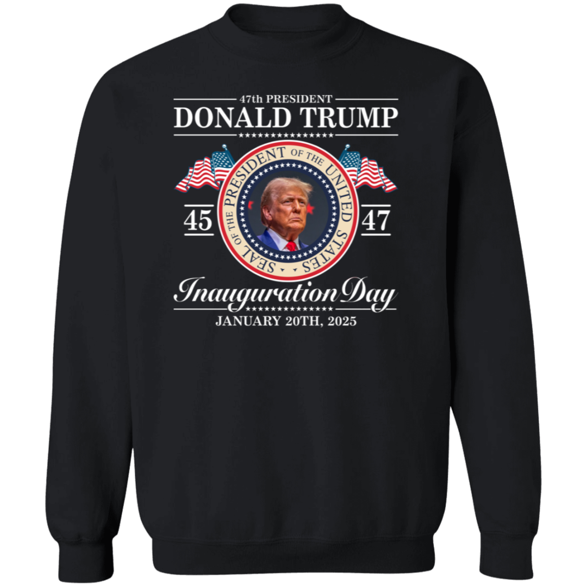 Donald Trump 47th President Dark Shirt - Inauguration Day 2025 Edition LM32 65101