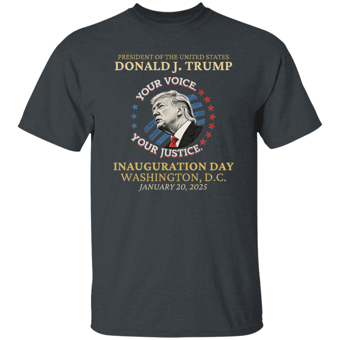 Trump Inauguration Day 2025 Commemorative Memorabilia Dark Shirt HO82 65638