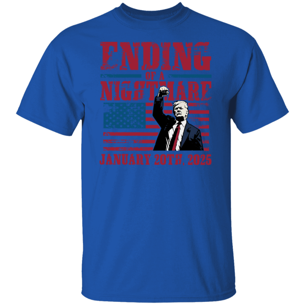 Ending of a Nightmare January 20th 2025 Trump Won Dark Shirt LM32 65221