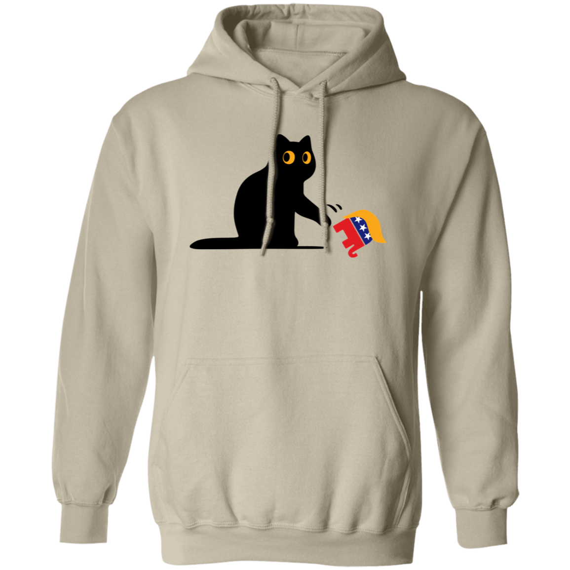 Kamala Harris 2024 Victory Black Cat vs. GOP Elephant Bright Shirt HA75 63456