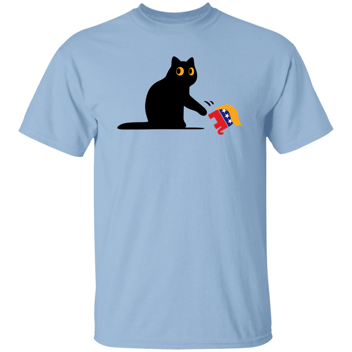 Kamala Harris 2024 Victory Black Cat vs. GOP Elephant Bright Shirt HA75 63456