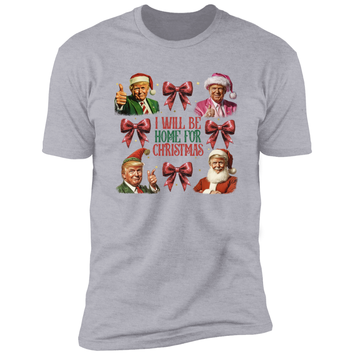 Trump I'll Be Home for Christmas, Humorous Trump Christmas Shirt HA75 63642
