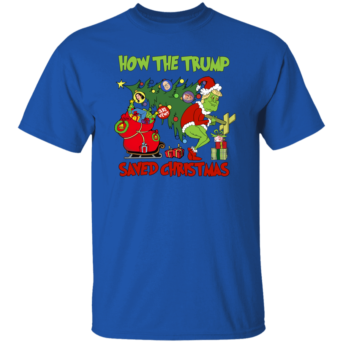 How The Trump Saved Christmas Dark Shirt HO82 65336