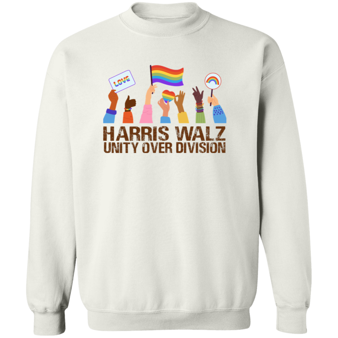 Harris Walz Unity Over Division Election 2024 Bright Shirt HA75 63460